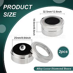 Alloy Loose Diamond Boxes&nbsp;CON-WH0104-11A-P
