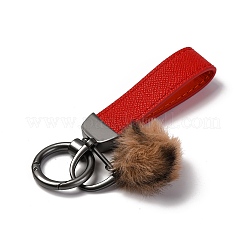 Plush & Imitation Leather Keychain&nbsp;KEYC-K023-01B-01
