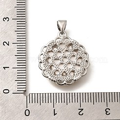 Brass with Natural Shell Carved Pendants&nbsp;KK-Z091-07P-03