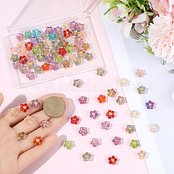 100Pcs Electroplate and Golden Metal Enlaced Glass Beads&nbsp;EGLA-PA0001-36