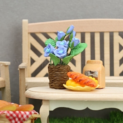 Resin Rose Potted Plant Miniature Ornaments&nbsp;PW-WG722C9-01
