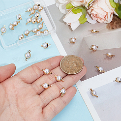40Pcs Brass ABS Imitation Pearl Connector Charms&nbsp;KK-BBC0028-37