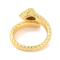 Teardrop Brass Micro Pave Clear Cubic Zirconia Open Cuff Rings&nbsp;RJEW-U009-06G