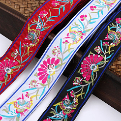 6.8M Ethnic Style Polyester Jacquard Bird Ribbon&nbsp;PW-WG43457-03