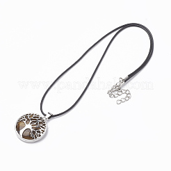 Natural & Synthetic Mixed Stone Pendant Necklaces&nbsp;G-T104-09
