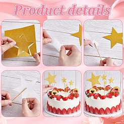 10 Boxs Paper Cake Insert Card Decoration&nbsp;AJEW-NB0007-11B