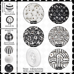DIY Round Wooden Beads Bracelets Jewelry Making Kits&nbsp;DIY-SP0001-45A