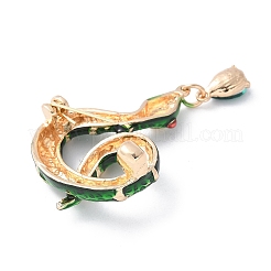 Rhinestone Snake Aolly Brooch with Enamel&nbsp;LS-JEWB-V002-17C