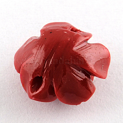 Dyed Flower Synthetical Coral Beads&nbsp;CORA-R011-28D