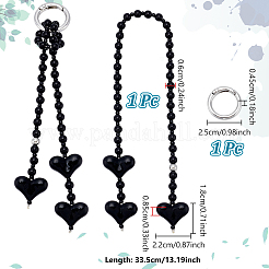 1Pc Resin Heart Pendant Decorations&nbsp;HJEW-NB0002-21