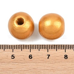 Spray Painted Wood European Beads&nbsp;WOOD-G029-08B