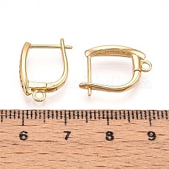 Brass Micro Pave Cubic Zirconia Hoop Earring Finding&nbsp;KK-N261-38G