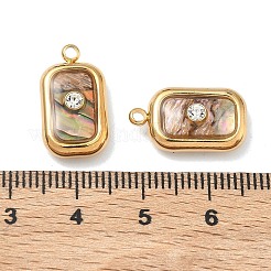 304 Stainless Steel Shell Pendants&nbsp;STAS-F345-01C-G