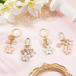 4Pcs Alloy Enamel Keychains&nbsp;KEYC-SC00011