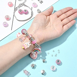DIY Cartoon Resin & Alloy European Beads Bracelets Making Kits&nbsp;DIY-FS0007-21