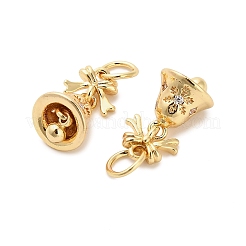 Brass Micro Pave Cubic Zirconia Pendants&nbsp;KK-Z127-01G