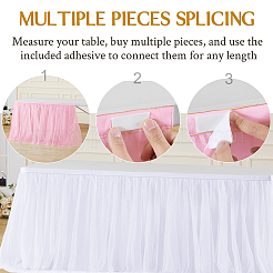 Polyester Table Skirt&nbsp;AJEW-WH20019-110B