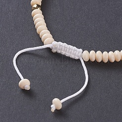 Natural Fossil Braided Bead Bracelets&nbsp;BJEW-O175-B13