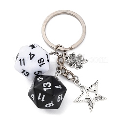 Dice Opaque Acrylic Pendant Keychain&nbsp;KEYC-JKC01198-03