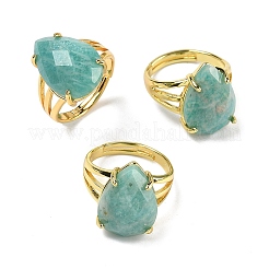 Brass Cuff Open Rings&nbsp;RJEW-D347-04G-12