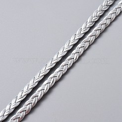 Imitation Leather Braided Chain Belts with Imitation Pearl&nbsp;AJEW-WH0258-403E