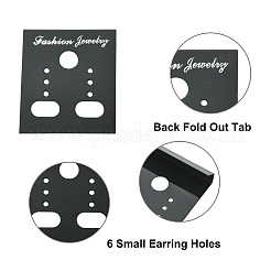 180Pcs 3 Styles Rectangle Plastic Earring Display Cards&nbsp;EDIS-FS0001-01D