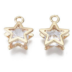 Brass Micro Cubic Zirconia Charms&nbsp;X-KK-N235-034A