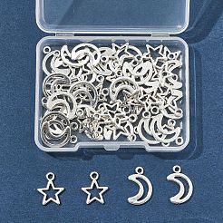 50Pcs 2 Styles Tibetan Style Alloy Charms&nbsp;TIBEP-FS0001-29AS