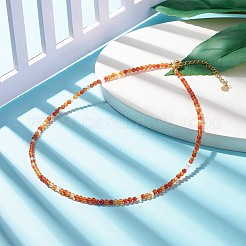 Natural Carnelian Beaded Necklaces for Women&nbsp;NJEW-JN03789-02