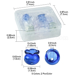 10Pcs 5 Colors Jellyfish Glass Bead Cone&nbsp;GLAA-FS0001-81