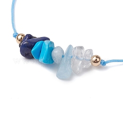 Gemstone Braided Bead Bracelet&nbsp;BJEW-JB11013-01