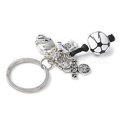 3Pcs Alloy & Wood Keychain&nbsp;KEYC-JKC01187