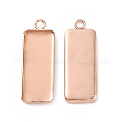 Ion Plating(IP) 304 Stainless Steel Pendant Cabochon Settings&nbsp;STAS-I069-36RG