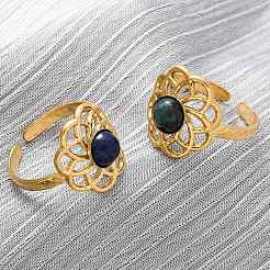 304 Stainless Steel Adjustable Open Cuff Rings&nbsp;RJEW-A071-05G