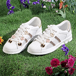 Alloy Enamel Butterfly Shoelace Charm Decoration&nbsp;PALLOY-NB00002