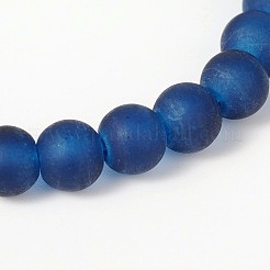 Stretchy Frosted Glass Beads Kids Bracelets for Children's Day&nbsp;BJEW-JB01768-04