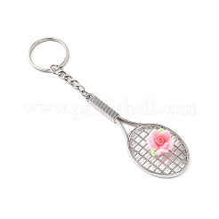 Tennis Racket & Flower Iron Keychains&nbsp;KEYC-JKC01443