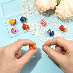 8Pcs 4 Colors Imitation Jade Glass Beads&nbsp;GLAA-YW0005-60