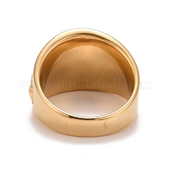 Ion Plating(IP) 304 Stainless Steel Pentagram Chunky Finger Ring for Women&nbsp;RJEW-A005-03G