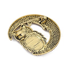 Owl with Moon Alloy Rhinestone Brooches for Backpack Clothes&nbsp;PALLOY-D361-19G