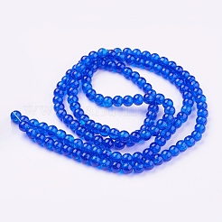 Spray Painted Crackle Glass Beads Strands&nbsp;CCG-Q001-6mm-14
