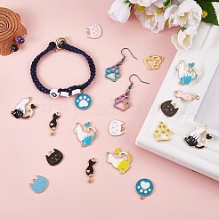 32Pcs 16 Style Alloy Enamel Pendants&nbsp;ENAM-SZ0003-11