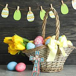3Pcs 3 Styles Easter Poplar Plywood Cutouts&nbsp;DIY-WH0622-311B