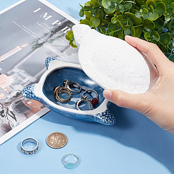 Ocean Style Porcelain Storage Jar with Lid&nbsp;AJEW-WH0348-180C