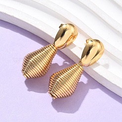 Teardrop 304 Stainless Steel Dangle Stud Earrings&nbsp;EJEW-C142-12G
