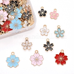 90Pcs 9 Style Alloy Enamel Pendants&nbsp;ENAM-LS0001-19LG