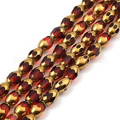 Faceted Electroplate Glass Beads Strands&nbsp;EGLA-P051-04A-A