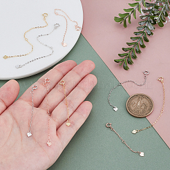  9Pcs 9 Styles 925 Sterling Silver Chain Extender&nbsp;FIND-GA0004-23