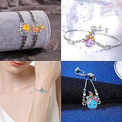 60Pcs 12 Styles Alloy Enamel Connector Charms&nbsp;ENAM-CJ0004-32