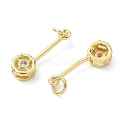 Brass Pave Cubic Zirconia Pendants&nbsp;KK-Z120-36G